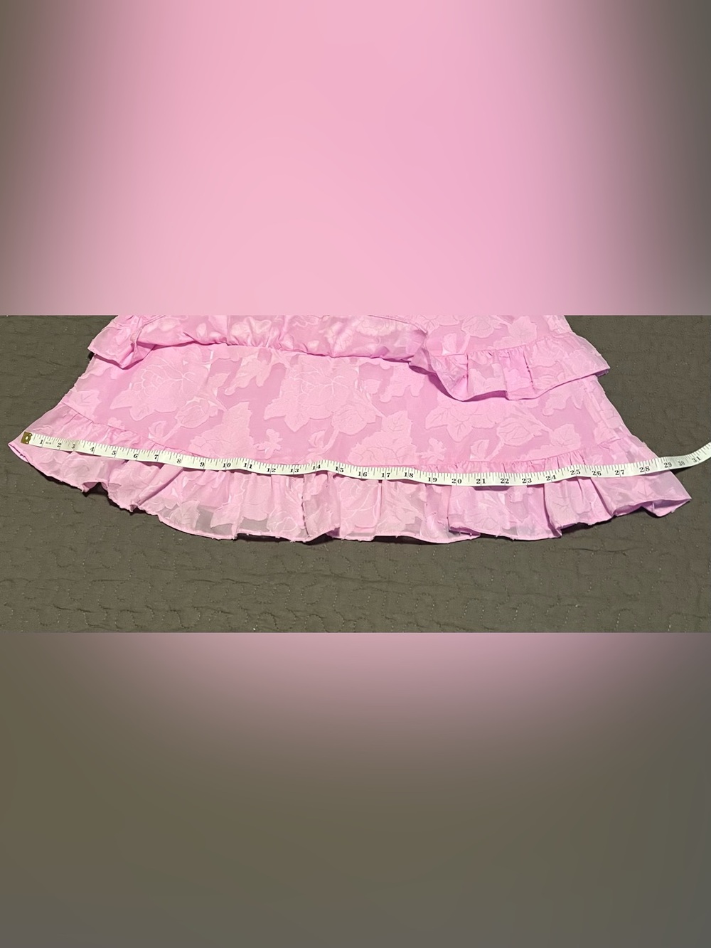Eliza J Pink Floral Ruffle Tiered Long Sleeve Dress Size 4P Petite - Picture 10 of 11